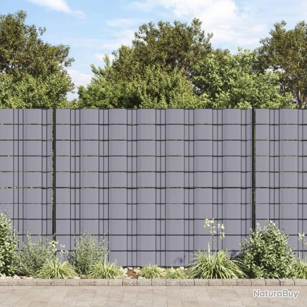 crans d'intimit de jardin 4 pcs PVC 35x0,19 m Gris clair mat alsavelo