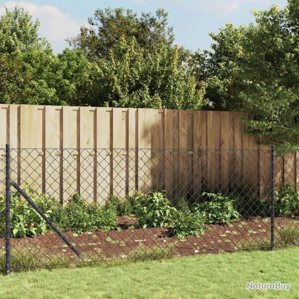 Clture  mailles losanges avec bride anthracite 1,1x25 m alsavelo