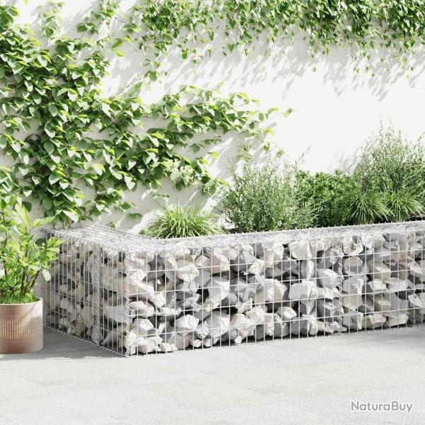 Mur en gabion avec couvercles Acier galvanis 300 x 50 x 50 cm alsavelo