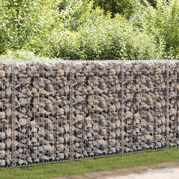 Mur de gabion Acier galvanis 630x30x100 cm alsavelo