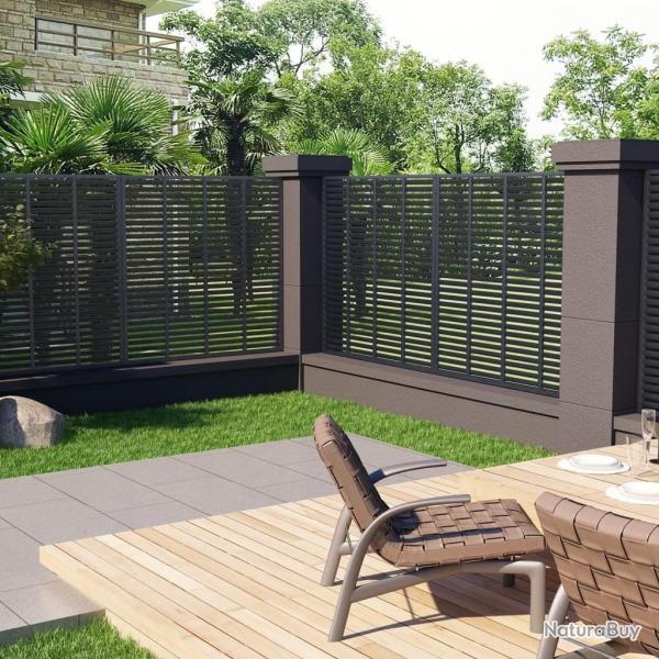 Clture  persiennes WPC 180x180 cm gris alsavelo