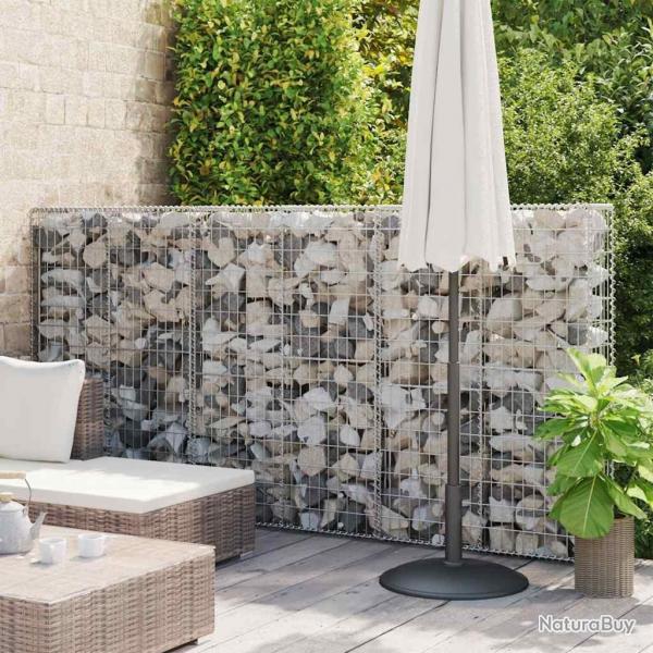 Mur en gabion avec couvercles Acier galvanis 300 x 50 x 150 cm alsavelo