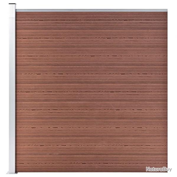 Clture de jardin WPC 175x186 cm Marron alsavelo