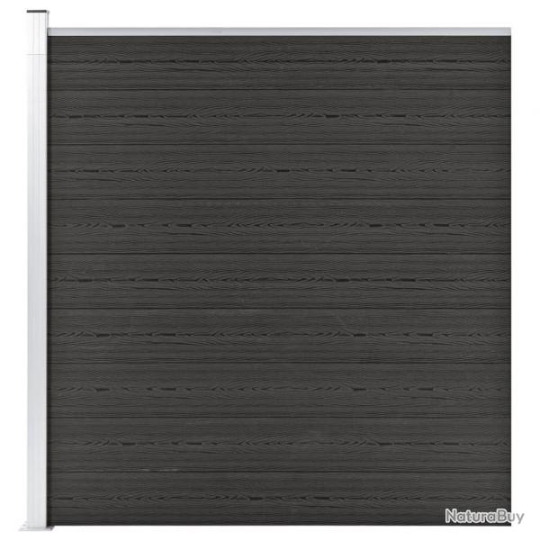 Clture de jardin WPC 175x186 cm Gris alsavelo