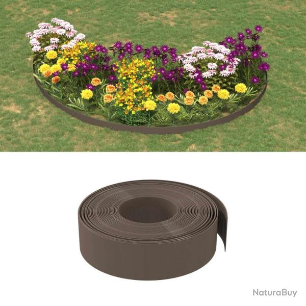 Bordures de jardin 4 pcs marron 10 m 15 cm polythylne alsavelo