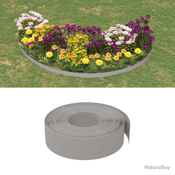 Bordures de jardin 4 pcs gris 10 m 15 cm polythylne alsavelo