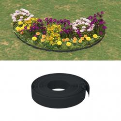 Bordures de jardin 4 pcs noir 10 m 10 cm polyéthylène alsavelo