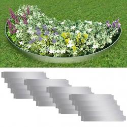 Clôture de pelouse flexible 20 pcs Acier galvanisé 100x14 cm alsavelo