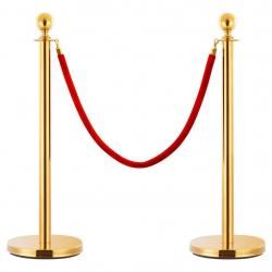 Corde de colonne Rouge et doré Velours alsavelo