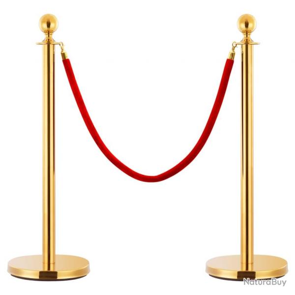 Corde de colonne Rouge et dor Velours alsavelo
