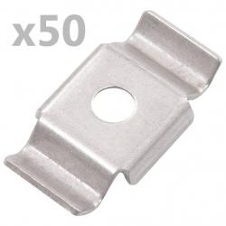Clips de clôture en papillon 50 pcs Acier inoxydable alsavelo
