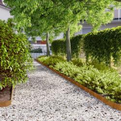 Bordures de pelouse 50 pcs 10x103 cm acier corten flexible alsavelo