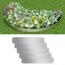 Bordure de pelouse 5 pcs Acier galvanisé 100 x 19 cm alsavelo