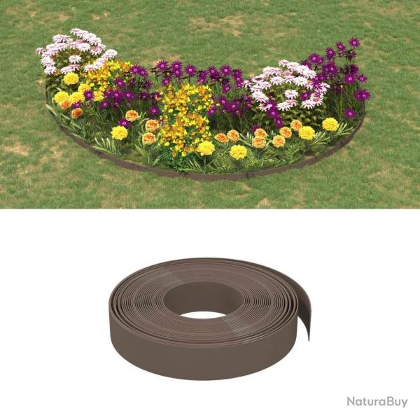 Bordures de jardin 3 pcs marron 10 m 10 cm polythylne alsavelo