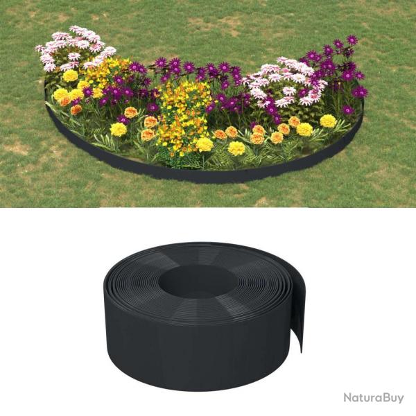 Bordures de jardin 4 pcs noir 10 m 20 cm polythylne alsavelo