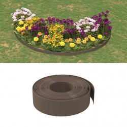 Bordures de jardin 5 pcs marron 10 m 15 cm polyéthylène alsavelo