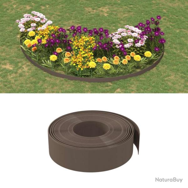 Bordures de jardin 5 pcs marron 10 m 15 cm polythylne alsavelo