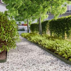 Bordures pelouse 50pcs vert olive 10x103cm acier laminé à froid alsavelo
