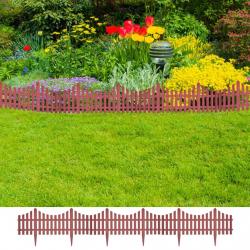Bordures de pelouse 17 pcs 10 m Marron alsavelo