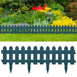 Bordures de pelouse 25 pcs Vert 10 m PP alsavelo