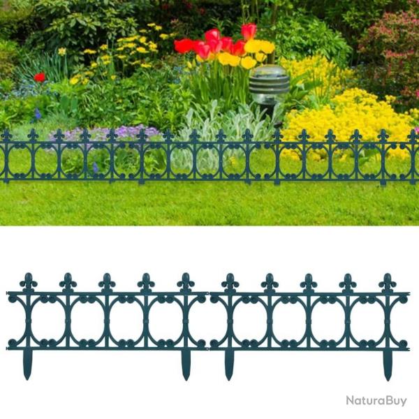 Bordures de jardin 16 pcs Vert 10 m PP alsavelo