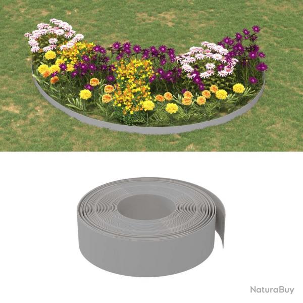 Bordure de jardin gris 10 m 15 cm polythylne alsavelo