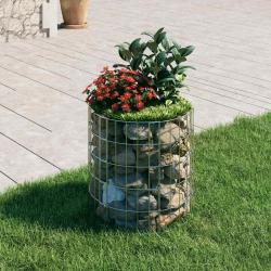 Poteau à gabion circulaire Acier galvanisé Ø50x50 cm alsavelo