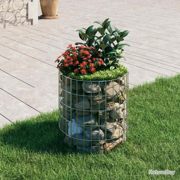 Poteau  gabion circulaire Acier galvanis 50x50 cm alsavelo