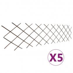Clôture en treillis de saule 5 pcs 180x60 cm alsavelo