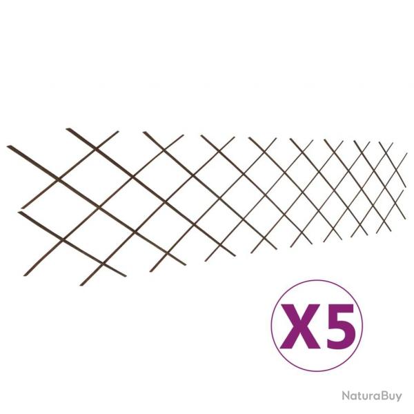 Clture en treillis de saule 5 pcs 180x60 cm alsavelo