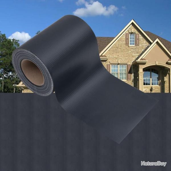 cran d'intimit de jardin PVC 35x0,19 m Gris fonc mat alsavelo