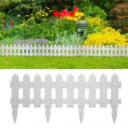 Bordures de pelouse 25 pcs Blanc 10 m PP alsavelo
