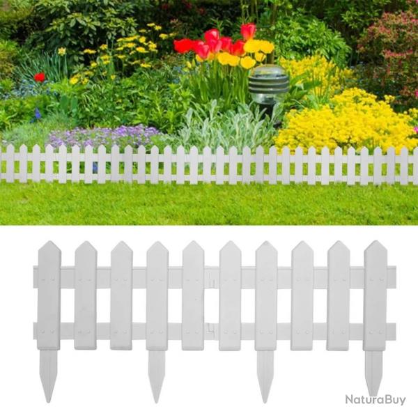 Bordures de pelouse 25 pcs Blanc 10 m PP alsavelo