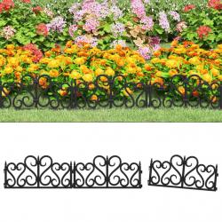 Bordures de pelouse 17 pcs Noir 10 m PP alsavelo