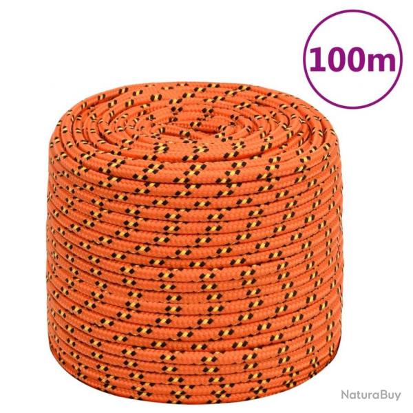Corde de bateau Orange 10 mm 100 m Polypropylne alsavelo
