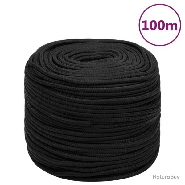 Corde de bateau Noir complet 8 mm 100 m Polypropylne alsavelo