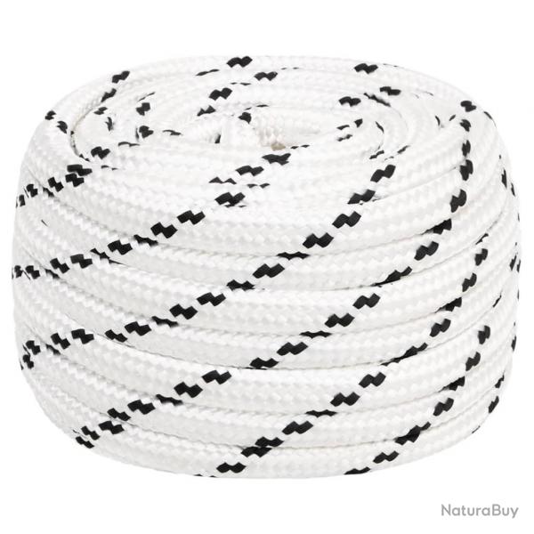 Corde de bateau tress Blanc 18 mmx25 m Polyester alsavelo
