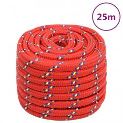 Corde de bateau Rouge 20 mm 25 m Polypropylène alsavelo