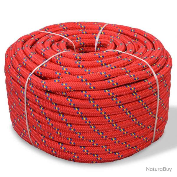 Corde de bateau Polypropylne 12 mm 50 m Rouge alsavelo
