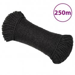 Corde de travail Noir 6 mm 250 m polypropylène alsavelo