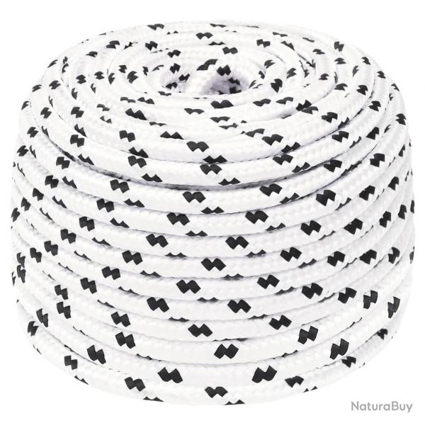 Corde de bateau tress Blanc 8 mmx100 m Polyester alsavelo