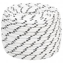 Corde de bateau tressé Blanc 14 mmx25 m Polyester alsavelo