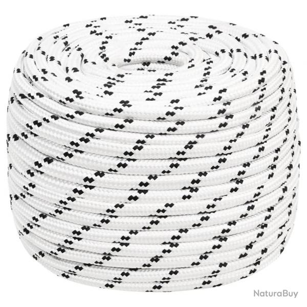 Corde de bateau tress Blanc 14 mmx25 m Polyester alsavelo