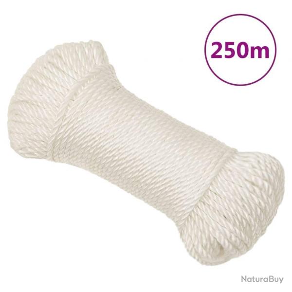 Corde de travail Blanc 6 mm 250 m polypropylne alsavelo