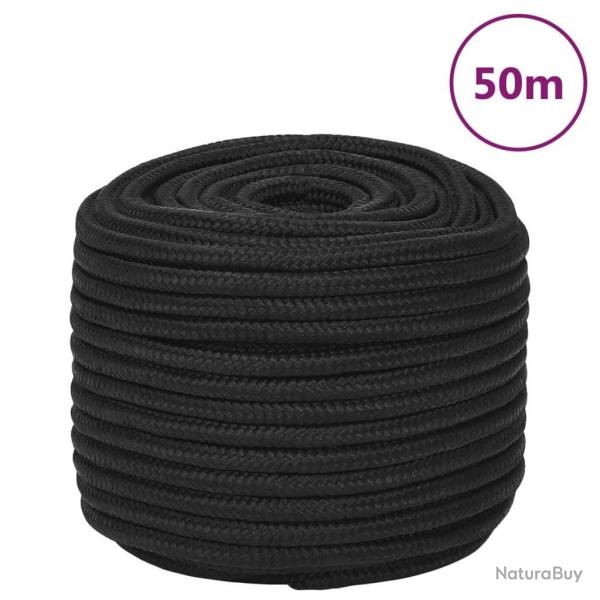 Corde de bateau Noir complet 12 mm 50 m Polypropylne alsavelo