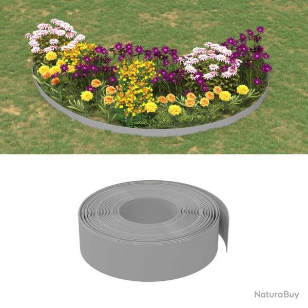 Bordures de jardin 2 pcs gris 10 m 15 cm polythylne alsavelo
