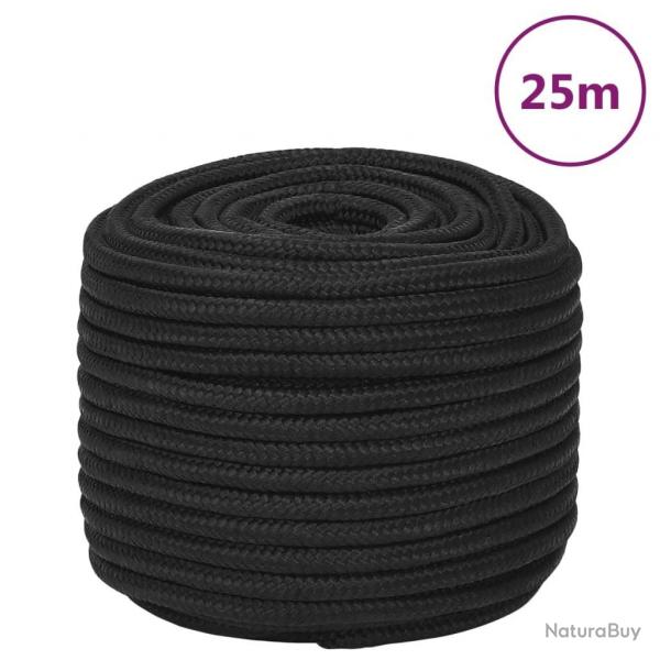 Corde de bateau Noir complet 12 mm 25 m Polypropylne alsavelo