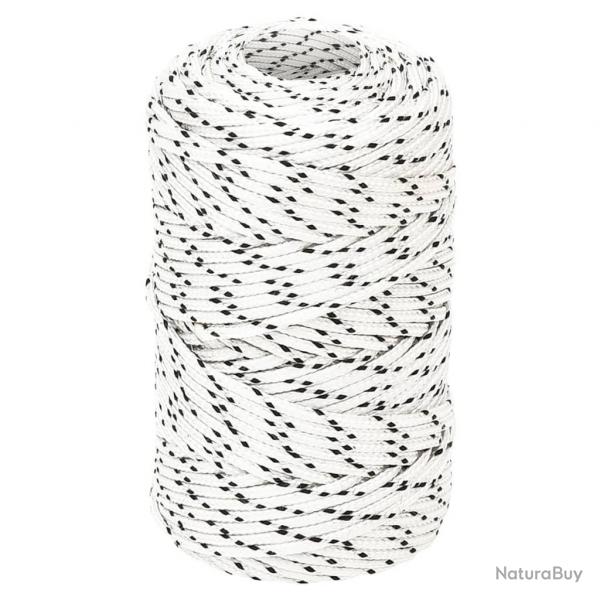 Corde de bateau tress Blanc 2 mmx500 m Polyester alsavelo