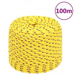 Corde de bateau Jaune 8 mm 100 m Polypropylène alsavelo