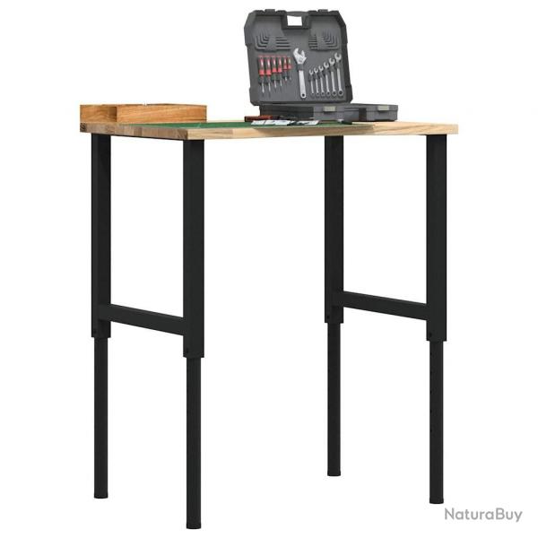 tabli 80x60x(71,5-98) cm bois de chne massif alsavelo